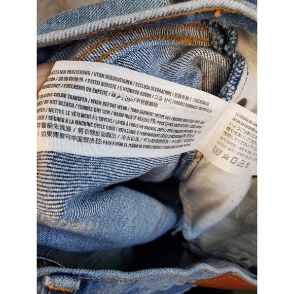 Women's Abercrombie & Fitch 32/32 Vintage Stretch 90s Slim Distressed Jeans - Picture 5 of 7